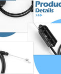 ERS Control Cable Replacement For ST100 Series Lawn Mower 25A 26SD710 25B 262J710 Fits Your Yard Tractor 74605359 746P05359 With Steel Wire Core And Durable Outer Sheath For Smooth Throttle And Drive, black control cable detail