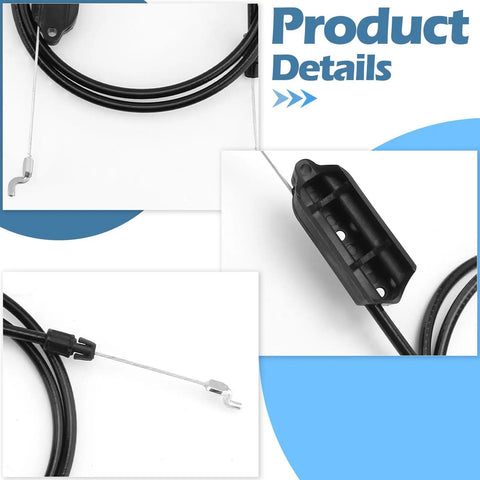 ERS Control Cable Replacement For ST100 Series Lawn Mower 25A 26SD710 25B 262J710 Fits Your Yard Tractor 74605359 746P05359 With Steel Wire Core And Durable Outer Sheath For Smooth Throttle And Drive, black control cable detail