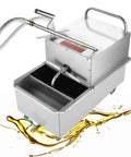 Heavy Duty Stainless Steel 550W Deep Fryer Oil Filter Machine With Built In Screen 32 L Min Fast Filtration, industrial design.
