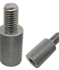Spearfishing Pole Spear Adaptor 8mm Male To 6mm Female Connector, showing entire 36mm length, heavy-duty material, textured surface.