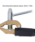 Brass Grounding Welding Clamp With Rubber Sleeve, 800A Capacity, 32mm Jaw, Oxidation Resistant, side view