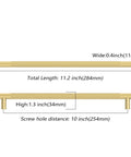 Dimensions of 10 Pack Dark Champagne Bronze Cabinet Pulls 10 Inch Center To Center Kitchen Cabinet Handles for Drawers