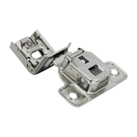 25 Pack 106 Degree Silentia Soft Close Cabinet Hinges, 1-3/8 Inch Overlay, Screw-On, Two Cam Adjustment, Nickel Finish, No Brainer Install, Includes Screws CUP3CD9 - hinge detail