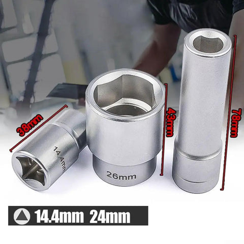 One Half Drive Triangular Socket Set With Multi Tooth Sockets For Injection Pump Triangular Head Screws Nut Remover