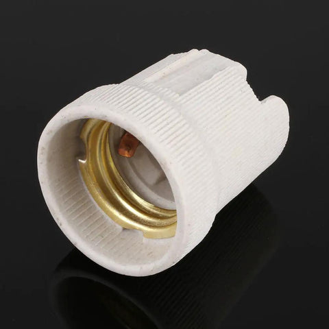 Heavy Duty E26 E27 Light Sockets Built From Heat Resistant Ceramic For Smooth Bulb Swaps And Zero Stress Fixture Mods Pack Of Four Rock Solid Lamp Holders - close-up view