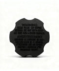 Brake Fluid Reservoir Cap Replacement 58531-07000 58531-2B500 with text warning, black ABS plastic, for Hyundai and Kia vehicles.