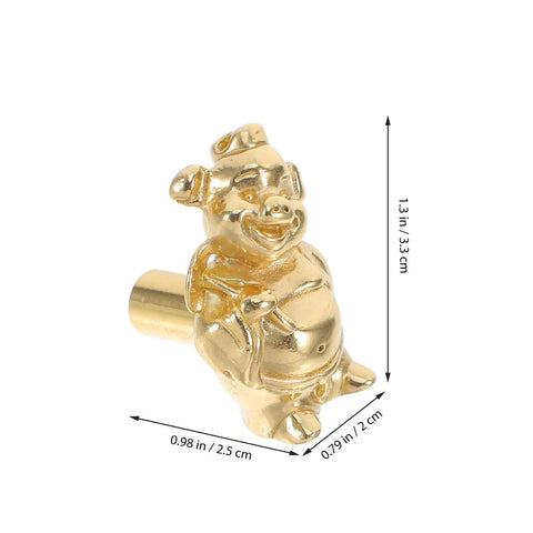 Vintage Brass Pig Shaped Drawer Pulls Chinese Style Decorative Cabinet Handles For Small Drawers Dressers Wardrobes And Storage Boxes Retro Hardware With Easy Maintain Shine brass pig pull