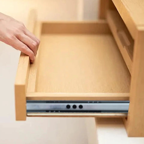 Two Pack 12 Inch Metal Drawer Slides Two Way Tracks With Mounting Screws For Easy Install No Fuss Durability Cold Rolled Steel Construction Fits Most Cabinets And Furniture Projects installed in a wooden drawer