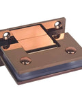 Heavy Duty Glass Door Hinge With 90 Degree Clamp in rose gold 304 stainless steel for 8-12 mm toughened glass