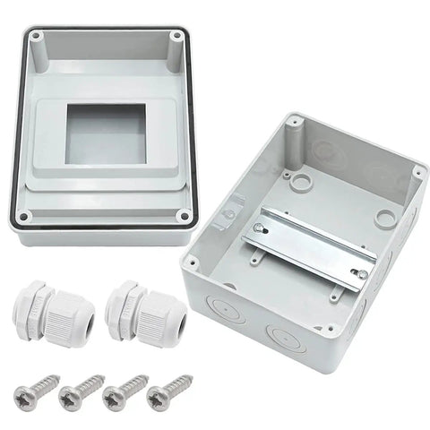 5 Way Indoor Distribution Protection Box With Clear PC Cover IP65 Waterproof ABS Plastic Enclosure for Wall Mounted Circuit Breaker