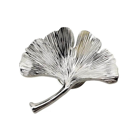 Ginkgo Leaf Zinc Alloy Cabinet Pull For Doors And Drawers A Dope Metal Knob In Ancient Gold Silver Red Bronze Gold Ancient Tin And Green Bronze