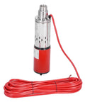 Hella Durable Stainless Steel Solar and DC 12V Submersible Sump Pump with red cable for clean water transfers.
