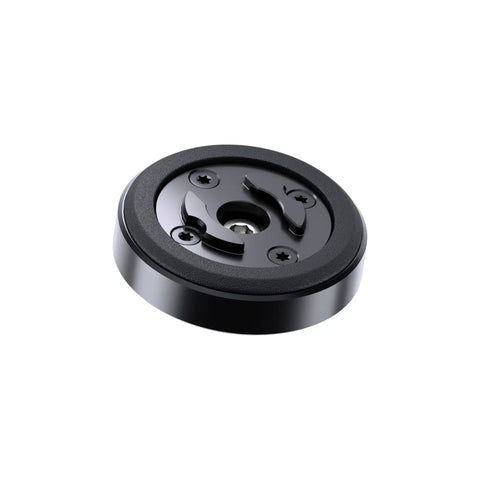 Anti Vibration Module SPC Plus Accessory for Smartphones, smooth black unit, top view, includes M5x16 and M5x20 screws for easy fit