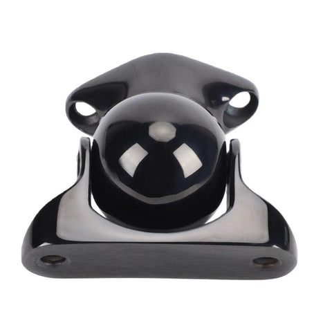 Premium 316 Marine Grade Stainless Steel Magnetic Door Stopper designed to hold doors securely, showcasing a sleek black finish.