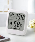 All In One Digital Thermometer And Hygrometer With Comfort Face Display For Home Health White No Fuss Unit With Stand Or Wall Hanging Magnetic Back Easy Read Temperature And Humidity Ideal For Infectious Disease And Heat Stroke Prevention, white plastic