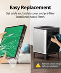 Person installing Airmega 300 And 300S Replacement Filter Set For Large Rooms Up To 1256 Sq Ft With HEPA And Activated Carbon Filters
