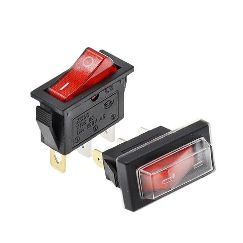 Isolation Switch Rocker 2 Position 3 Pin With Light For Electrical Gear Built Tough Disconnect Load Switch 16A 250V
