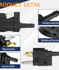 1/4 Inches 6mm Barb Female Fuel Line Quick Connector And 1/4 Inches 6mm Barb Male Fuel Line Connector Replacement for Yamaha Outboard Motor Durable Brass And Aluminum Fittings for Secure Leak Free Quick Connection And Easy Installation detail view.