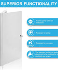 Heavy Duty White Drywall Access Panel 18 By 22 Inch With Secure Lock And Key for ceiling, showing flush installation with textured surface.