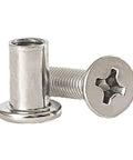 Straight Up Heavy Duty 304 Stainless Steel M6 Cross Head Countersunk Locking Screw And Nut Set, showing screw details.
