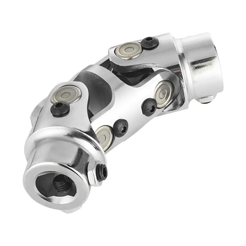 Heavy Duty Double U Joint Steering Shaft Universal Joint Chrome Three Quarter Inch To Three Quarter Inch 125mm Total Length