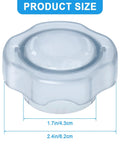 Lid Plug Replacement For Low Profile 64 Oz Blender Container Fits Pro750 Pro300 Drink Machine And 7500 Series Easy Remove Clear Plug with dimensions.