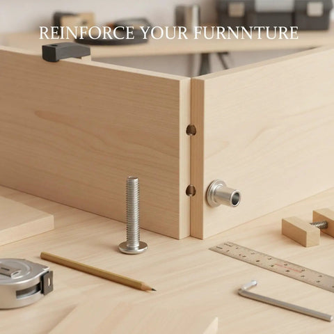 Heavy Duty Dual Thread Furniture Connector Bolt For Cabinet Assembly And Repair in a flat pack setup scene