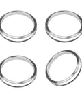 Premium Hub Centric Rings 4 Pcs For Car Wheels 64 To 73 Mm Wheel Adapter Spacers Aluminum Alloy hub rings in a set of four.