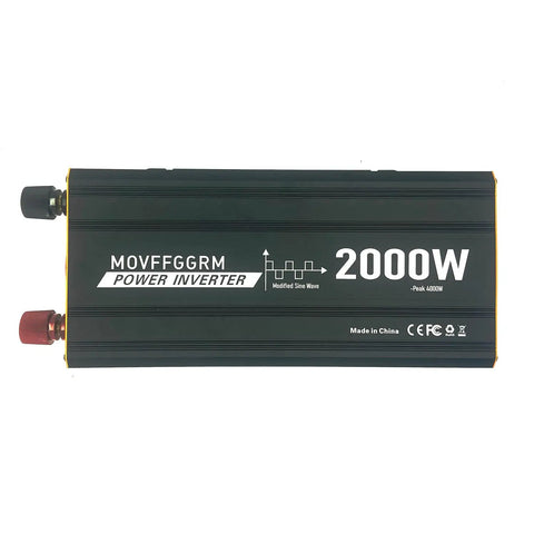 Certified Bad Boy Heavy Duty 2000W Power Inverter 12V Dc To 120V Ac Converter Peak 4000W Modified Sine Wave with connections.