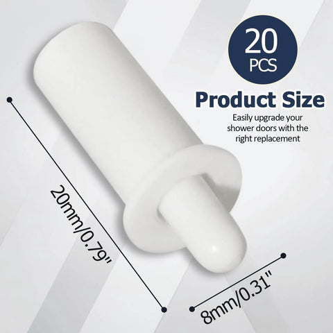 20 Pack Heavy Duty Shutter Repair Pins For Plantation Blinds Dead Simple Replacement Hardware No Fuss Quick Fix Solid Grip Top Tier Window Treatment Upgrades Durable Steel Pins, white replacement pin 20mm size.