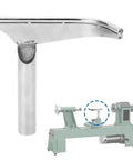 ZDETGU J curved lathe tool rest with post, hardened steel, 25mm lathe holder compatibility for bowl shaping and spindle work