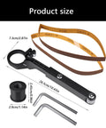 Upgrade Any Angle Grinder To A Belt Sander Instantly accessory kit, includes conversion attachment, sanding belts, and tools, 265x73mm.