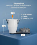 4 Inch Recessed Lighting Housing Can For Quick Remodels No Fuss Air Tight IC Rated Ceiling Can 120 To 277V with TP24 dimensions.