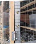 Heavy Duty 304 Stainless Steel Door Hinges Two Pack Industrial Grade Adjustable Cabinet And Door Hinges For Wood Furniture With Smooth Quiet Operation And 180 Degree Rotation Precision Cast Sturdy Design Popetpop installed on wire mesh door