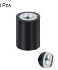 Eight Piece 15 By 20 Millimeter M5 Thread Rubber Mounts Vibration Isolators With Female Sockets For Quiet Shock Absorption And Stable Operation In Machines, Equipment, Audio, And DIY Projects black rubber mount with M5 female socket, 8 pcs