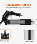 6000 PSI Air Powered Grease Gun For Heavy Duty Lubrication showing aluminum alloy and carbon steel details