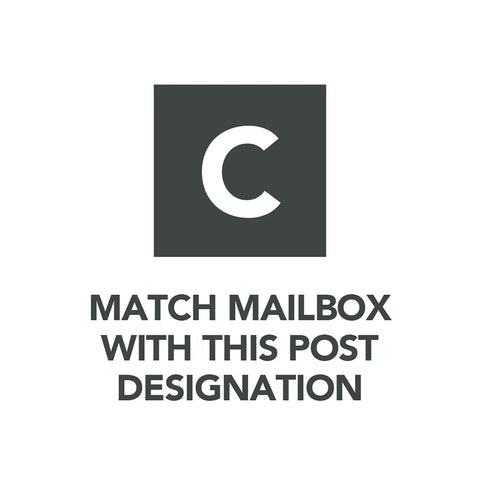 Label indicating compatibility for Locking Post Mount Mailbox To Lock Down Your Mail, Large White Finish With Concealed Locking Compartment.