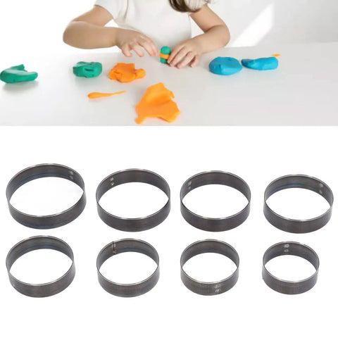 8 Piece Round Leather Punching Die Set Made From Alloy Steel for DIY cardboard and leather projects with fast clean cuts.