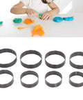 3 Inch Leather Punch Die Set 8 Pcs Round Shape Alloy Steel DIY Cutting Mold Kit shown with a child crafting at the table