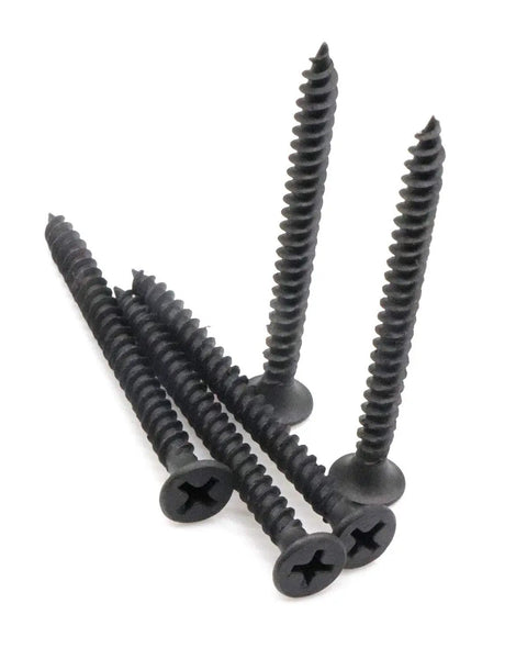 Tough As Nails Six X Two Inch Drywall Screws Featuring Slick Black Phosphate Coating and Flawless Bugle Heads for Metal Studs.