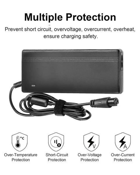 42V 2A Replacement Charger For 36V Li Ion Electric Scooter Batteries, 3 Prong 8mm Connector, Universal Power Adapter For 36V Battery Systems, Not For Lead Acid Or 24V Li Ion Scooters