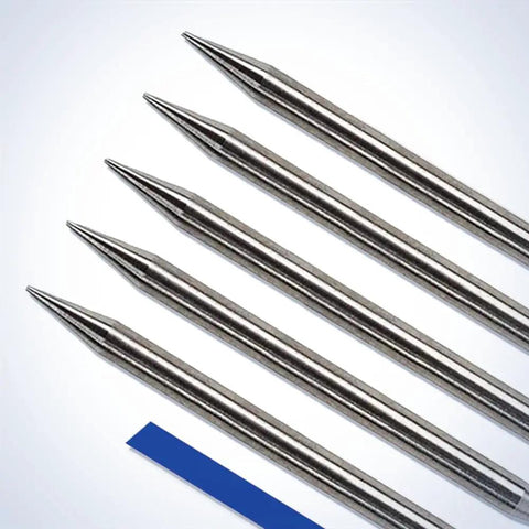 Pre Ground TIG Tungsten Electrodes Sharpened Blue Two Percent Lanthanated Premium Five Pack For Welding Projects Durable High Quality US Based Support Ready To Go No Fuss Use Perfect For Aluminum And Stainless Steel