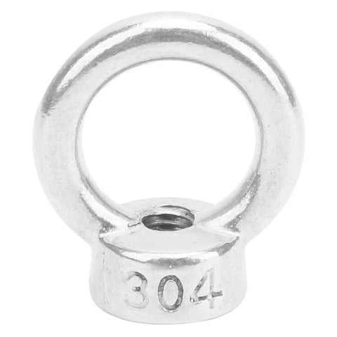Beefed Up Heavy Duty Lifting Eye Nut Set M6 Stainless Steel 304 Eye Bolts With Full Threads For Cable Rope Hoisting And Lifting Applications 10 Pieces Industrial Hardware Kit, 304 eye nut