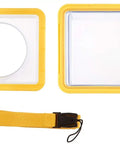 Dive-Ready Large Waterproof Camera Housing components for Most Large Digital Cameras, showing track-lock system and sealed gasket protection.