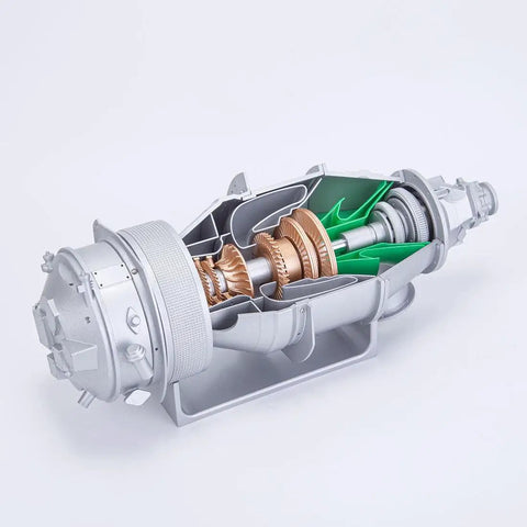 Hands On 3D Printed Turboprop Engine Model Kit In One Fifty Scale With PT6A Details Semi Dissected Engine And Electric Fan Blades For STEM Education And Science Demonstrations 100 Pieces, 1/50 scale 3D printed cutaway model