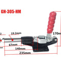 Heavy Duty Toggle Clamp 680Kg Quick Release Push Pull Clamp For Woodworking Jigs And Fixtures with dimensions in mm