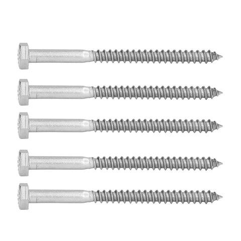 Heavy Duty 304 Stainless Steel Half Thread Hex Lag Screws Self Tapping Wood Screws For Carpentry And Wooden Structures In A2 70