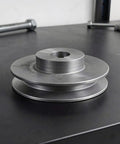 Sturdy Cast Iron Single Groove V Belt Drive Pulley With 100mm Pitch Diameter And 19mm Bore for stable power transfer.