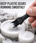 Applying Low Noise Gear Grease For Plastic Gears 1 Oz White Lithium Lubricant, Smooth Quiet Operation with brush on gear