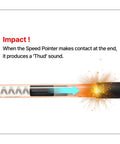 Speed pointer on Golf Swing Trainer Pro Indoor Practice Aid With MAX SPEED Stick showing impact for timing and head weight feel